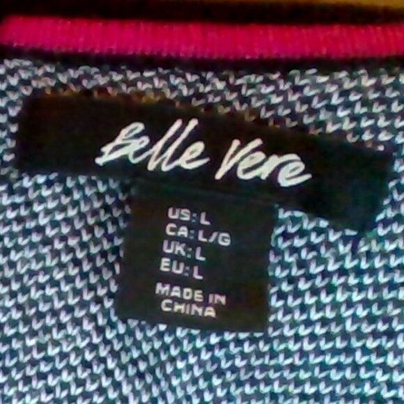 Brand New Women's Belle Vere Black & White Knit Dress - Picture 10 of 11